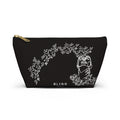 Butterfly Skull Accessory Pouch — Gothic Floral T‑Bottom Makeup Bag